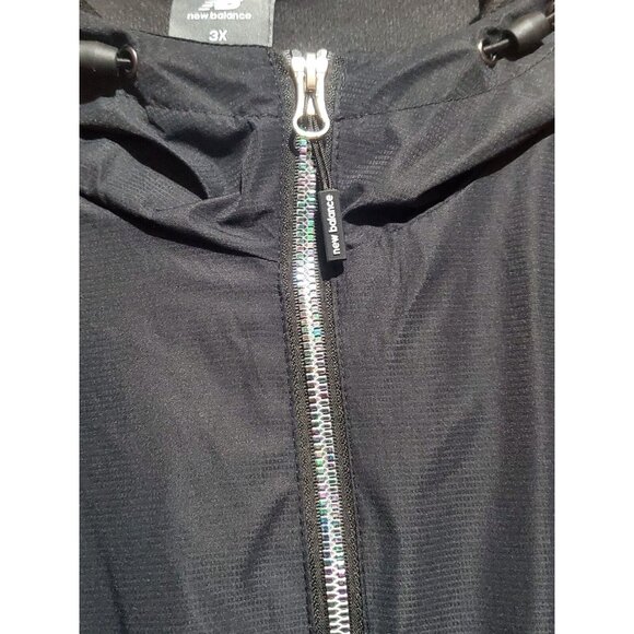 New Balance Black  Full Zip Windbreaker Jacket Women`s Size 3X NWT - Picture 3 of 8
